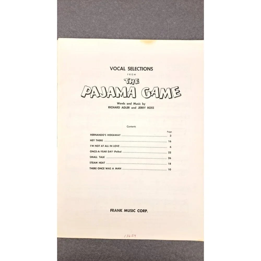 Vintage Vocal Selections From The Pajama Game Sheet Music Book Doris Day 1954 - Picture 6 of 9